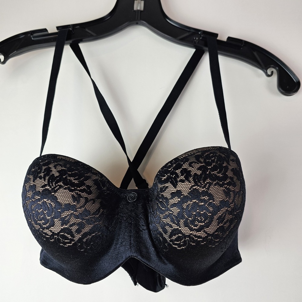 Soma Bra 34C Womens Black Multi Way Strapless Underwire Stunning Support‎ Fit
